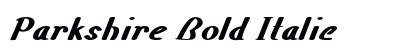 Parkshire Bold Italic Preview