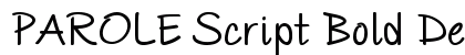 PAROLE Script Bold Demo Regular preview