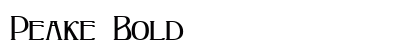 Peake Bold preview