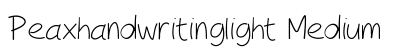 Peaxhandwritinglight Medium preview