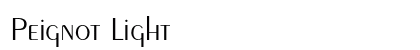 Peignot Light Preview