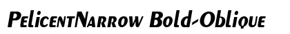 PelicentNarrow Bold-Oblique Preview