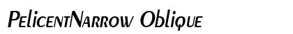 PelicentNarrow Oblique Preview
