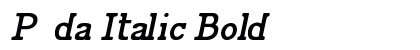 P&#65535;da Italic Bold Preview