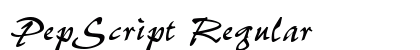 PepScript Regular preview