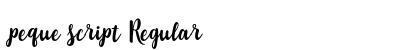 peque script Regular preview