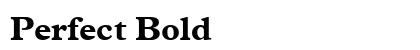 Perfect Bold preview