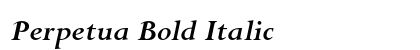 Perpetua Bold Italic Preview