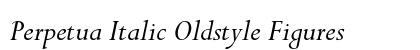 Perpetua Italic Oldstyle Figures preview