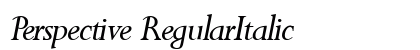 Perspective RegularItalic Preview