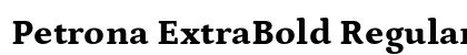 Petrona ExtraBold Regular preview