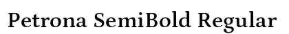 Petrona SemiBold Regular preview