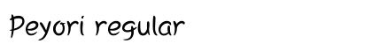 Peyori regular preview