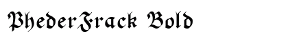 PhederFrack Bold Preview