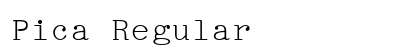 Pica Regular Preview