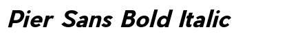 Pier Sans Bold Italic Preview