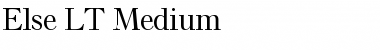 Else LT Medium Regular Font