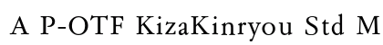 A P-OTF KizaKinryou Std M Preview