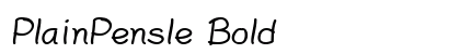 PlainPensle Bold Preview