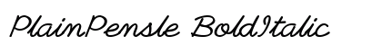PlainPensle BoldItalic Preview
