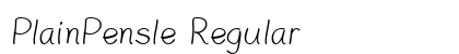 PlainPensle Regular Preview