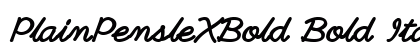 PlainPensleXBold Bold Italic Preview