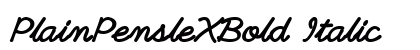 PlainPensleXBold Italic preview