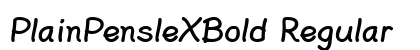PlainPensleXBold Regular Preview