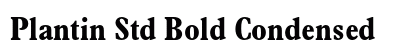 Plantin Std Bold Condensed Preview