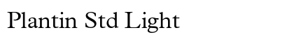 Plantin Std Light Preview