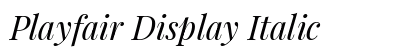 Playfair Display Italic Preview