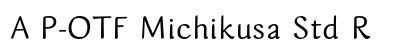A P-OTF Michikusa Std R preview
