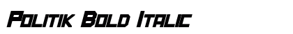 Politik Bold Italic Preview