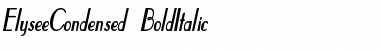 ElyseeCondensed BoldItalic Font