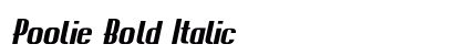 Poolie Bold Italic Preview