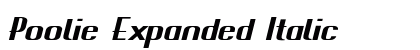 Poolie Expanded Italic Preview