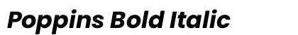 Poppins Bold Italic Preview