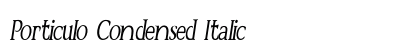 Porticulo Condensed Italic Preview