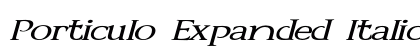Porticulo Expanded Italic Preview