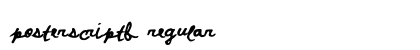 PosterScriptB Regular preview