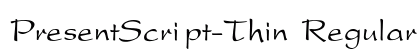 PresentScript-Thin Regular preview