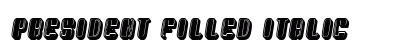 President Filled Italic preview