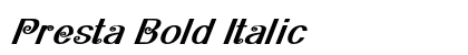 Presta Bold Italic Preview