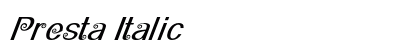Presta Italic preview
