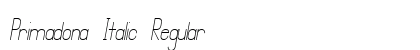 Primadona Italic Regular preview