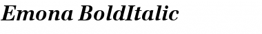 Emona BoldItalic Font