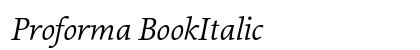 Proforma BookItalic Preview