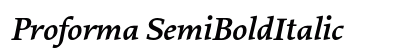 Proforma SemiBoldItalic preview