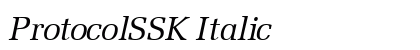 ProtocolSSK Italic Preview