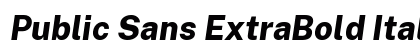 Public Sans ExtraBold Italic preview